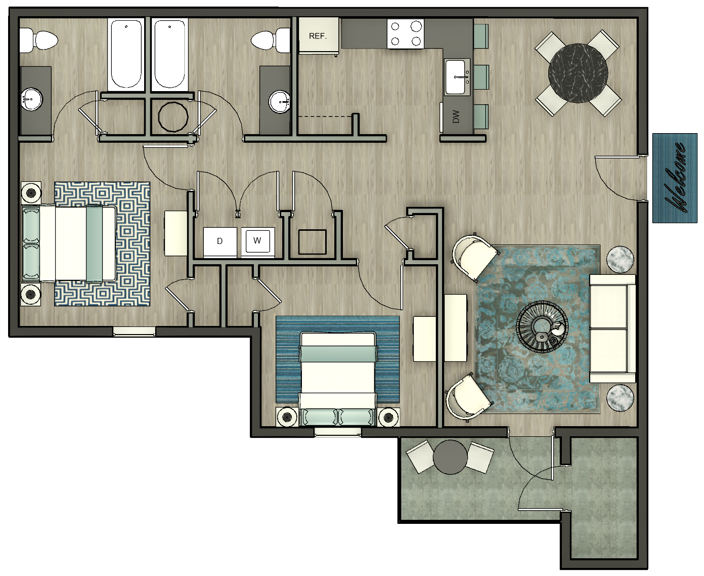 Floor Plan for The Everly}